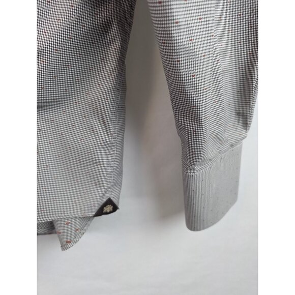 Circle of Gentlemen Men's Shirt Garvey Size 44 17.5 Gray Long Sleeve Button Down - Picture 7 of 12